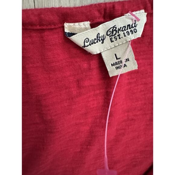 6 for $20 Lucky Brand Sante Fe Boho Black Peasant Flowy Embroidered Blouse, L - Picture 4 of 5